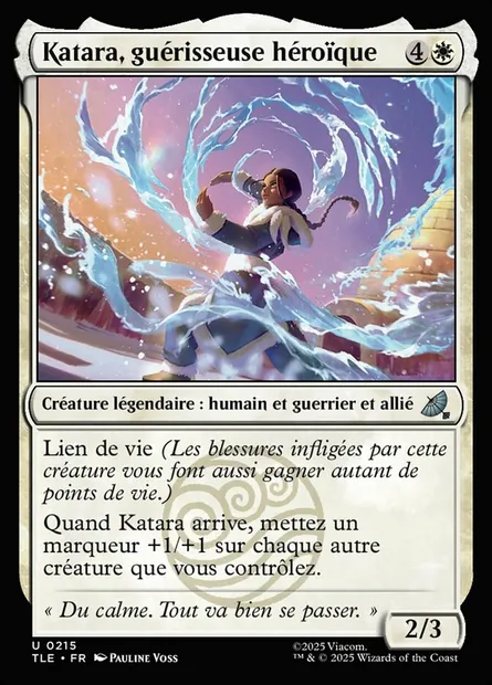 Katara, guérisseuse héroïque, carte Magic TLE 215 — extension Avatar: The Last Airbender Eternal