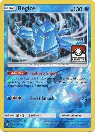 Regice, carte Pokémon LGP 028 — extension League Promos