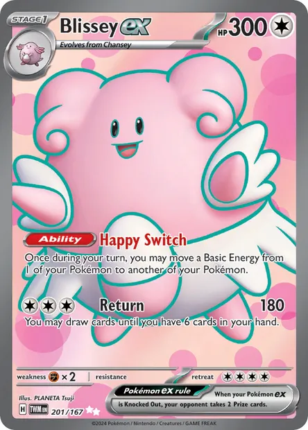 Blissey ex, Pokémon card TWM 201 — Twilight Masquerade set