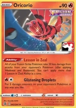 Oricorio, Pokémon card PPS 042 — Play! Pokémon Prize Pack Series set