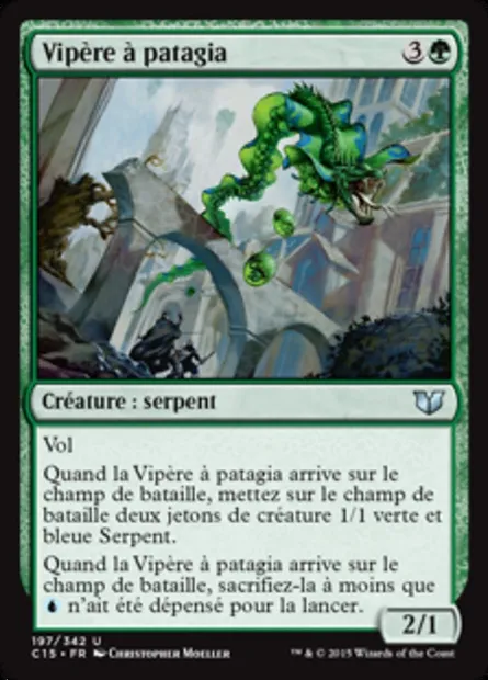 Vipère à patagia, carte Magic C15 197 — extension Commander 2015