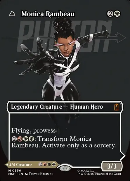 Monica Rambeau // Photon, Living Light, Magic card MSH 356 — Marvel Super Heroes set