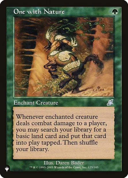 One with Nature, Magic card PLST SCG-125 — The List set