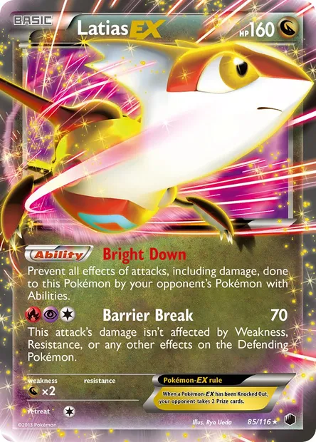 Latias-EX, Pokémon card PLF 85 — Plasma Freeze set