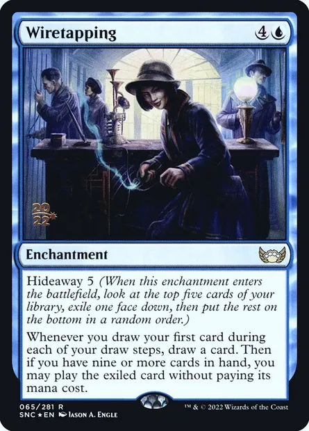 Mise sur écoute, carte Magic PSNC 65s — extension Streets of New Capenna Promos