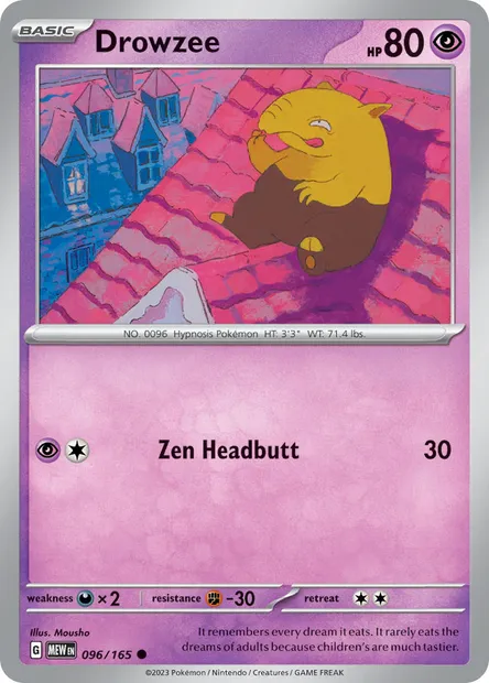 Drowzee, Pokémon card MEW 096 — 151 set