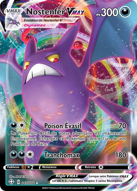 Nostenfer VMAX, carte Pokémon SHF 45 — extension Destinées Radieuses