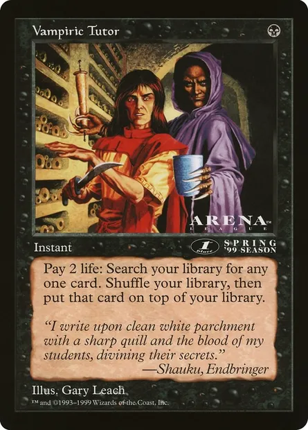 Vampiric Tutor, Magic card OLEP 74 — Oversized League Prizes set