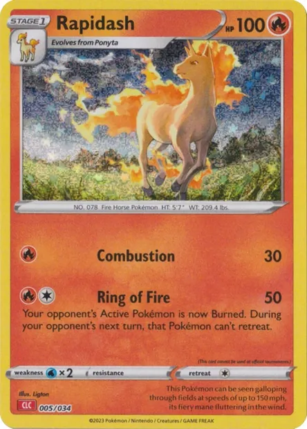 Galopa, carte Pokémon CLC 005 — extension Pokémon TCG Classic: Charizard & Ho-Oh ex Deck