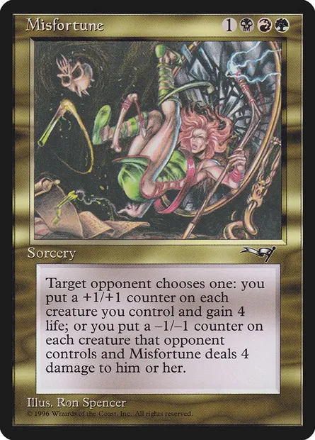 Infortune, carte Magic ALL 113 — extension Alliances