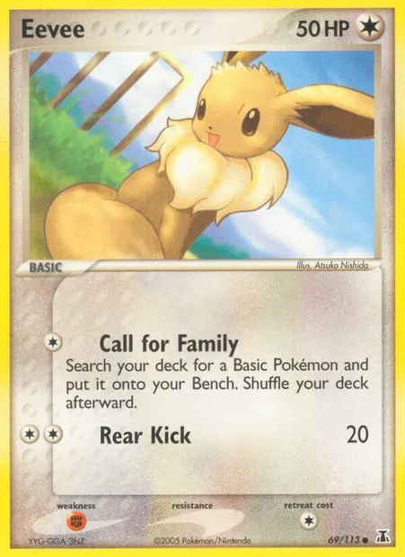 Eevee, Pokémon card DS 69 — Delta Species set