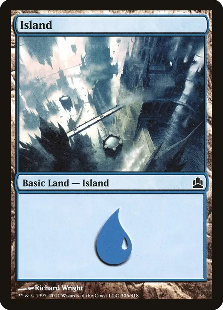 Island, Magic card CMD 306 — Commander 2011 set