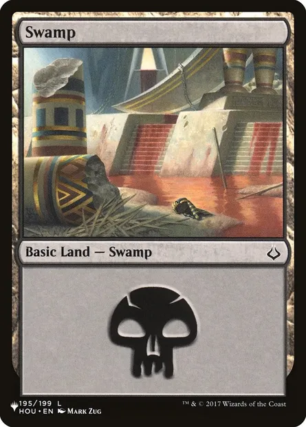 Swamp, Magic card PLST HOU-195 — The List set