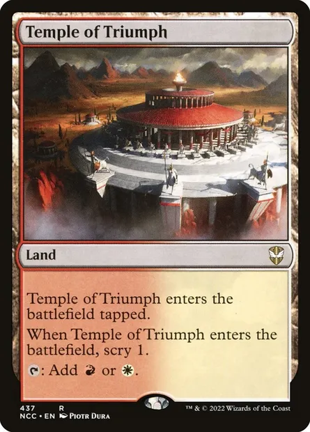 Temple of Triumph, Magic card NCC 437 — New Capenna Commander set