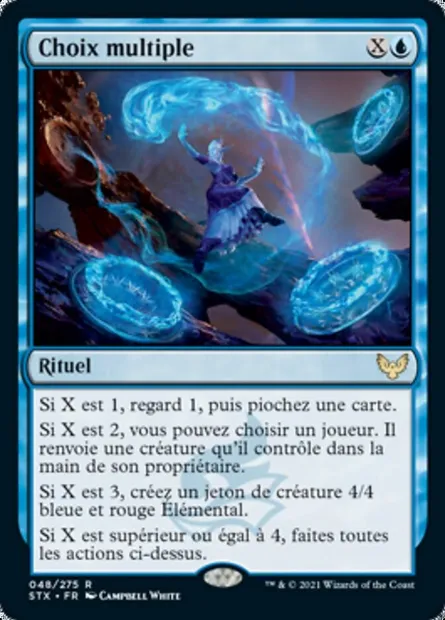 Choix multiple, carte Magic STX 48 — extension Strixhaven: l'Académie des Mages