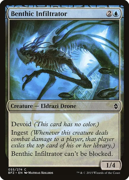 Benthic Infiltrator, Magic card BFZ 55 — Battle for Zendikar set