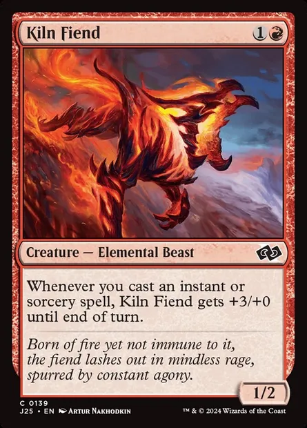 Kiln Fiend, Magic card J25 139 — Foundations Jumpstart set