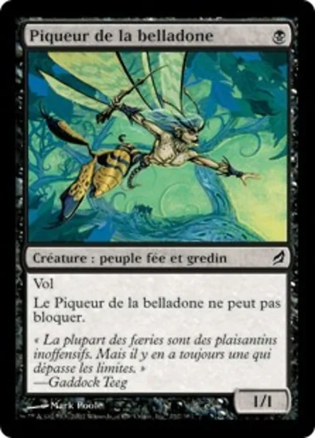 Piqueur de la belladone, carte Magic LRW 132 — extension Lorwyn
