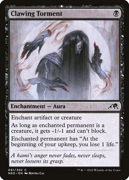 Clawing Torment, Magic card NEO 91 — Kamigawa: Neon Dynasty set