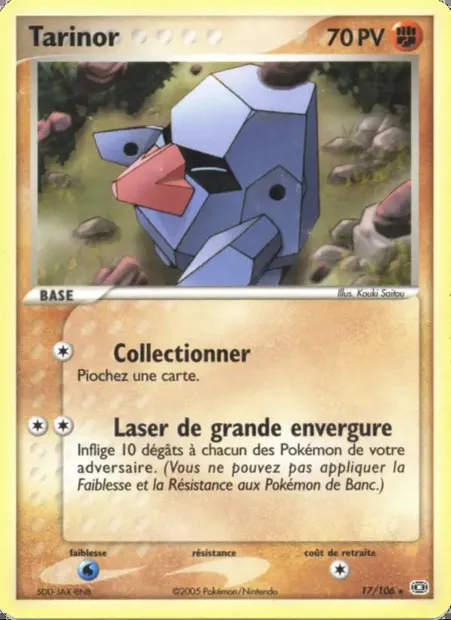 Tarinor, carte Pokémon EM 17 — extension EX Émeraude
