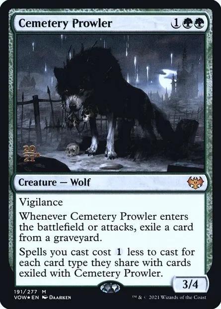 Cemetery Prowler, Magic card PVOW 191s — Innistrad: Crimson Vow Promos set
