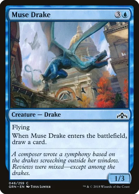 Muse Drake, Magic card GRN 46 — Guilds of Ravnica set