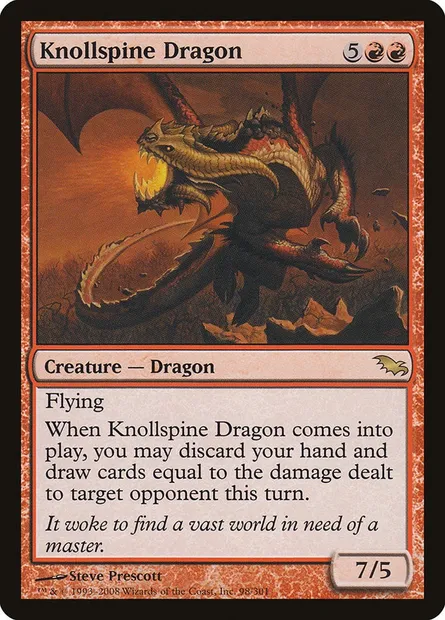 Knollspine Dragon, Magic card SHM 98 — Shadowmoor set