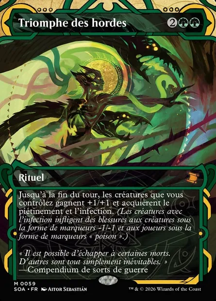 Triomphe des hordes, carte Magic SOA 59 — extension Secrets of Strixhaven Mystical Archive