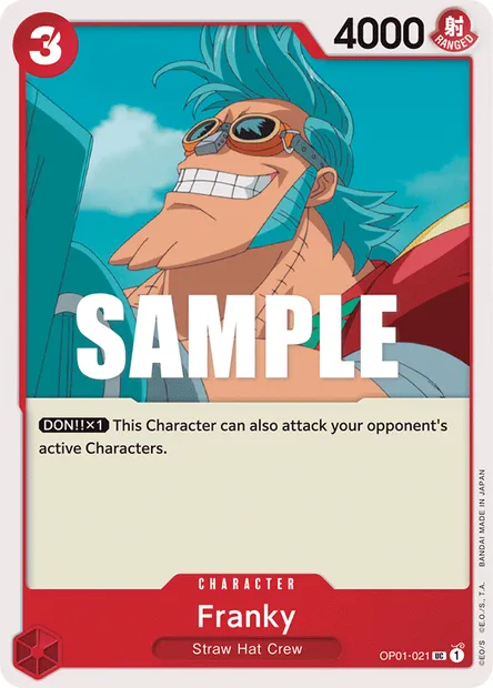 Franky, One Piece card OP01-021 — ROMANCE DAWN set