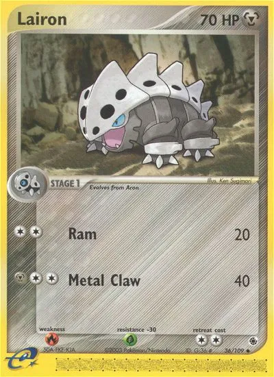 Lairon, Pokémon card RS 36 — Ruby & Sapphire set