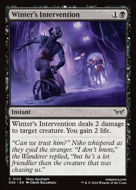 Winter's Intervention, Magic card DSK 123 — Duskmourn: House of Horror set