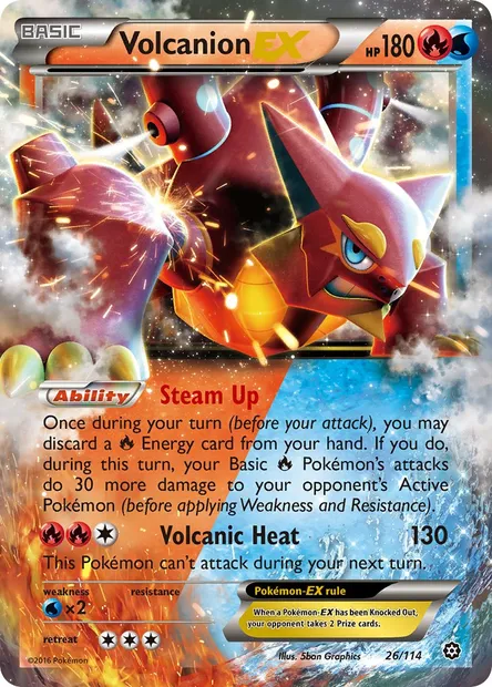 Volcanion EX, Pokémon card STS 26 — Steam Siege set