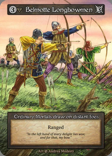 Belmotte Longbowmen, carte Sorcery BET 028 — extension Beta