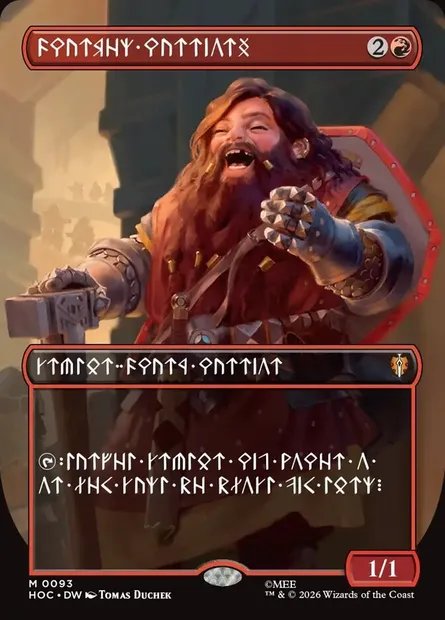 Dwarven Warriors, Magic card HOC 93 — The Hobbit Eternal set