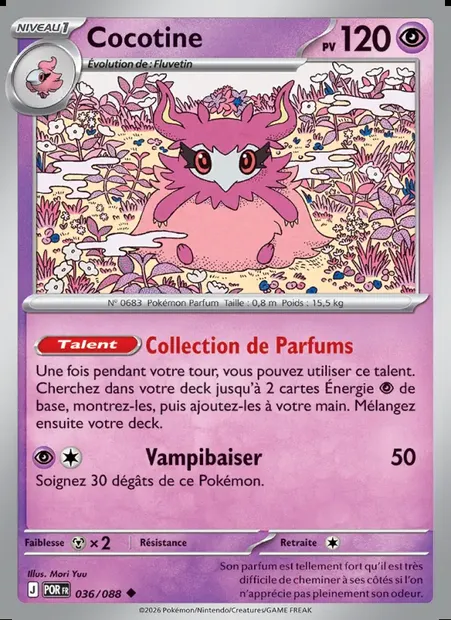 Cocotine, carte Pokémon POR 036 — extension Équilibre Parfait