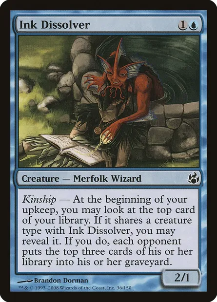 Ink Dissolver, Magic card MOR 36 — Morningtide set