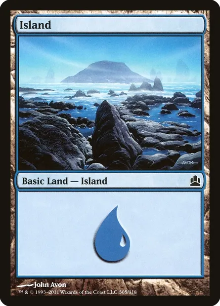 Island, Magic card CMD 305 — Commander 2011 set