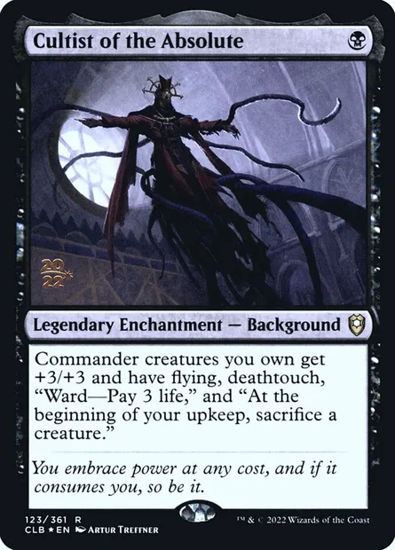 Cultiste de l'Absolu, carte Magic PCLB 123s — extension Battle for Baldur's Gate Promos
