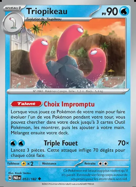 Triopikeau, carte Pokémon PAR 053 — extension Faille Paradoxe