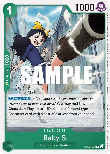 Baby 5, One Piece card OP05-033 — AWAKENING OF THE NEW ERA set