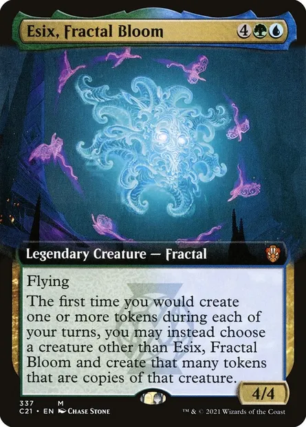 Esix, Fractal Bloom, Magic card C21 337 — Commander 2021 set