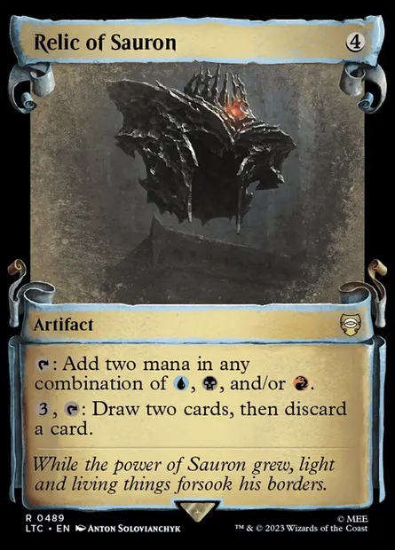 Relique de Sauron, carte Magic LTC 489 — extension Tales of Middle-earth Commander