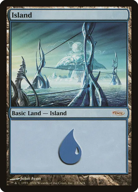 Island, Magic card PAL04 2 — Arena League 2004 set