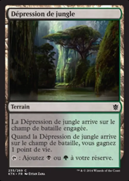 Dépression de jungle, carte Magic KTK 235 — extension Les Khans de Tarkir