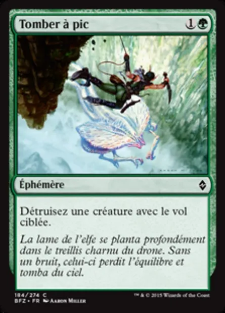 Tomber à pic, carte Magic BFZ 184 — extension La bataille de Zendikar