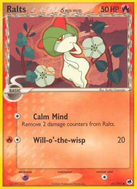 Ralts δ, Pokémon card DF 61 — Dragon Frontiers set