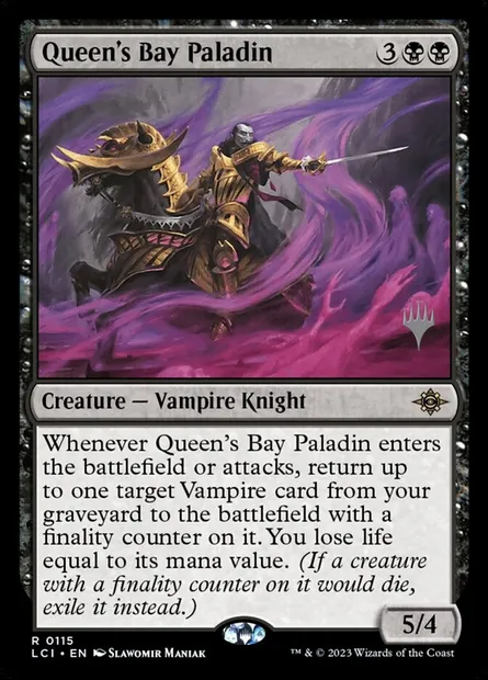 Queen's Bay Paladin, Magic card PLCI 115p — The Lost Caverns of Ixalan Promos set