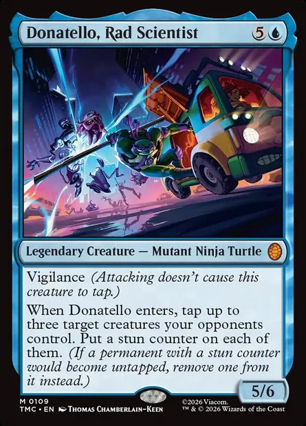 Donatello, Rad Scientist, carte Magic TMC 109 — extension Teenage Mutant Ninja Turtles Eternal