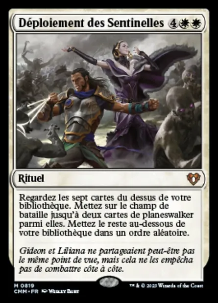 Déploiement des Sentinelles, carte Magic CMM 819 — extension Commander Masters