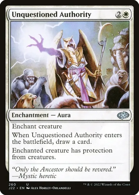 Unquestioned Authority, Magic card J22 260 — Jumpstart 2022 set